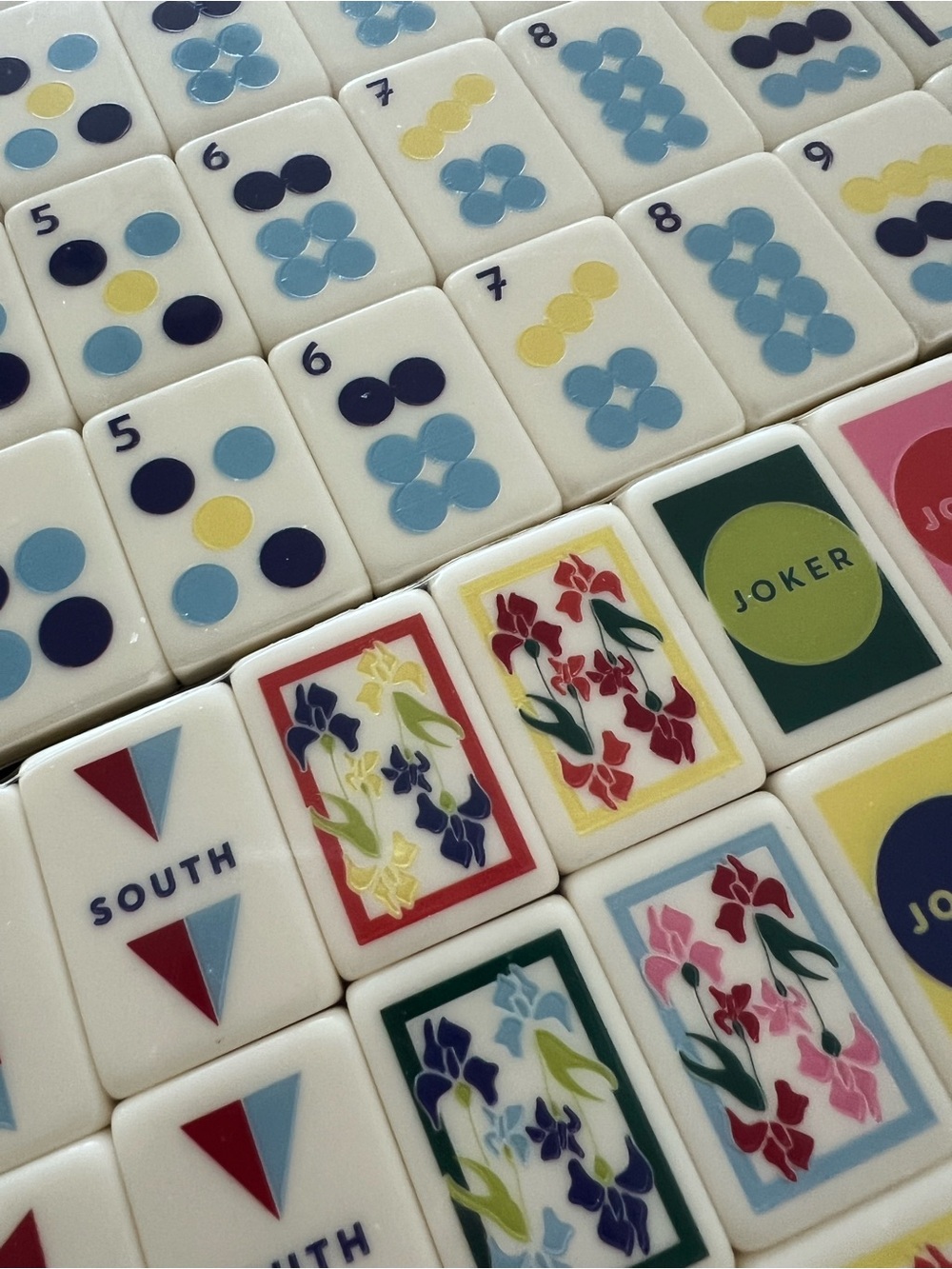 Modern American Mahjong Tile Set - Tortoise and Ivory